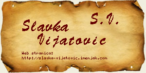 Slavka Vijatović vizit kartica